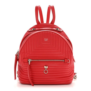 Shiny Nappa Trapuntata Mini Backpack Papavero