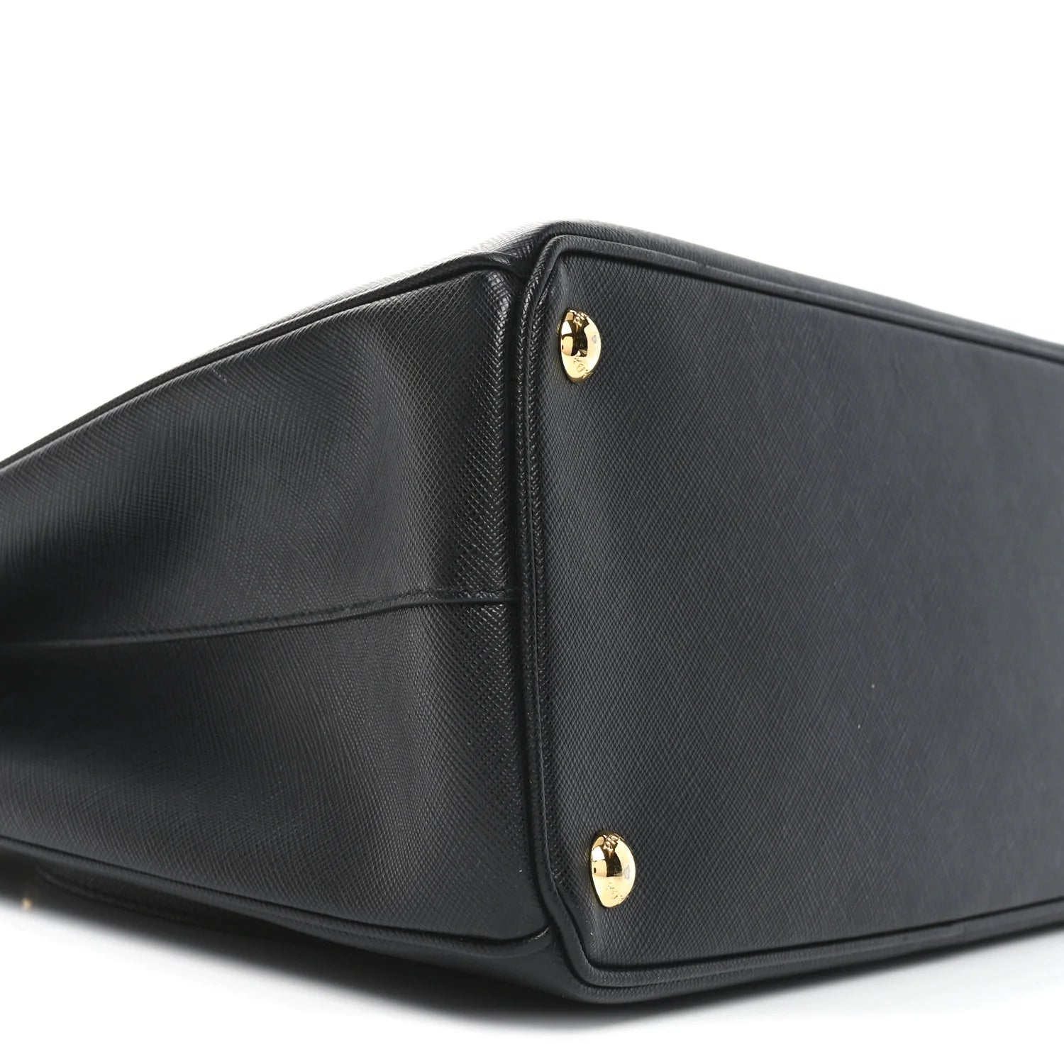 Saffiano Lux Large Galleria Double Zip Tote Black