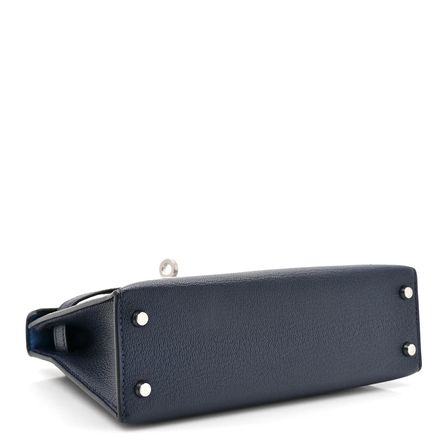 Chevre Mysore Verso Mini Kelly Sellier 20 Bleu Navy Bleu Zellige