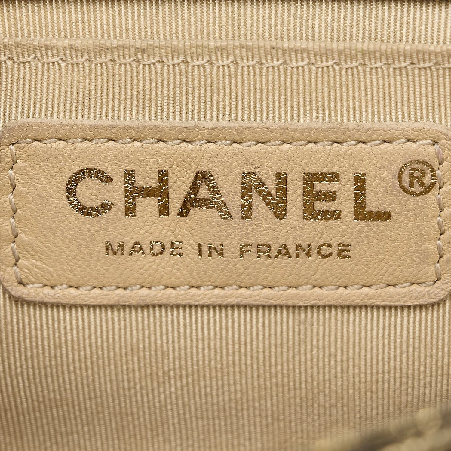 Cracked Metallic Calfskin Quilted Small Boy Flap Gold