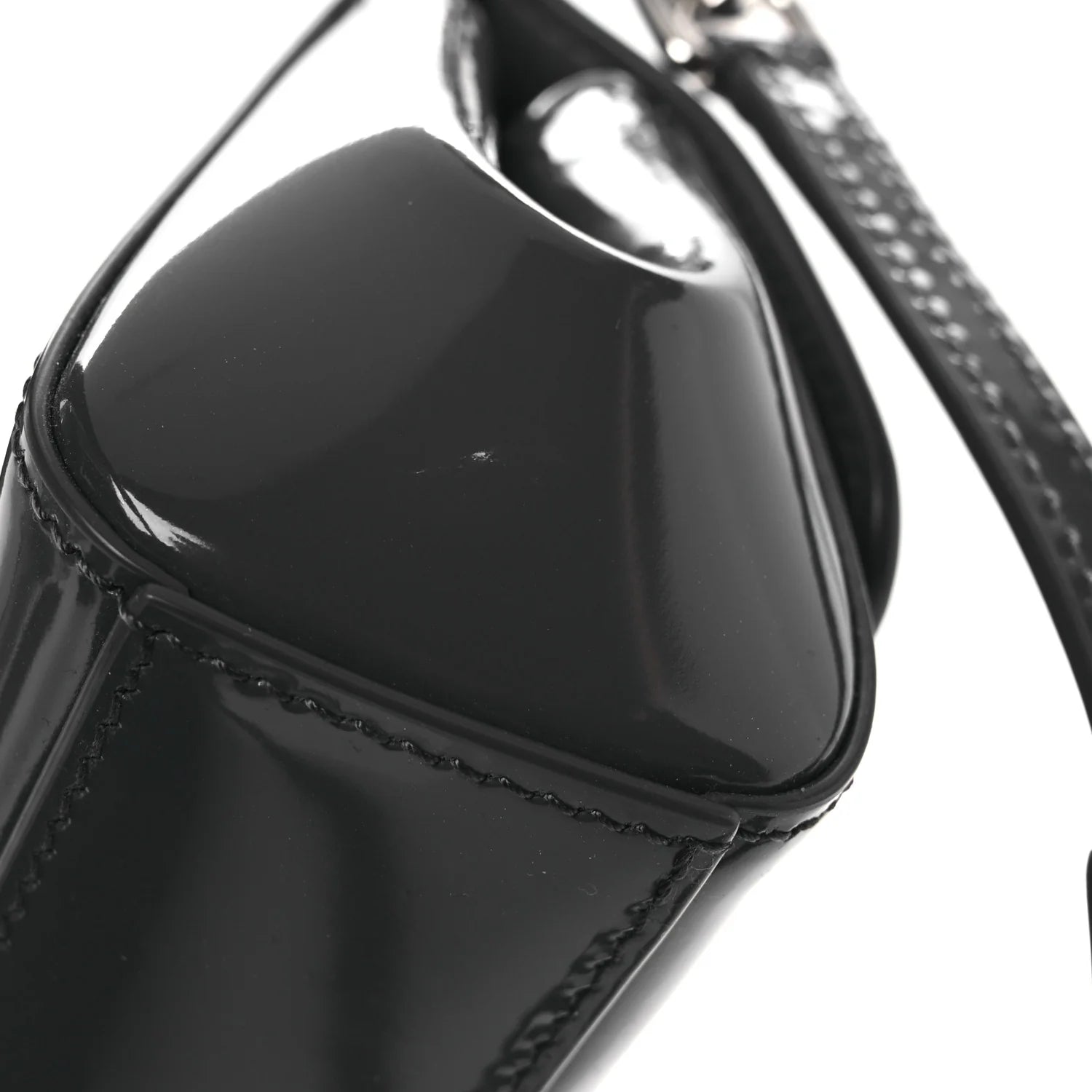 Patent Small Miss Sicily Satchel Grey