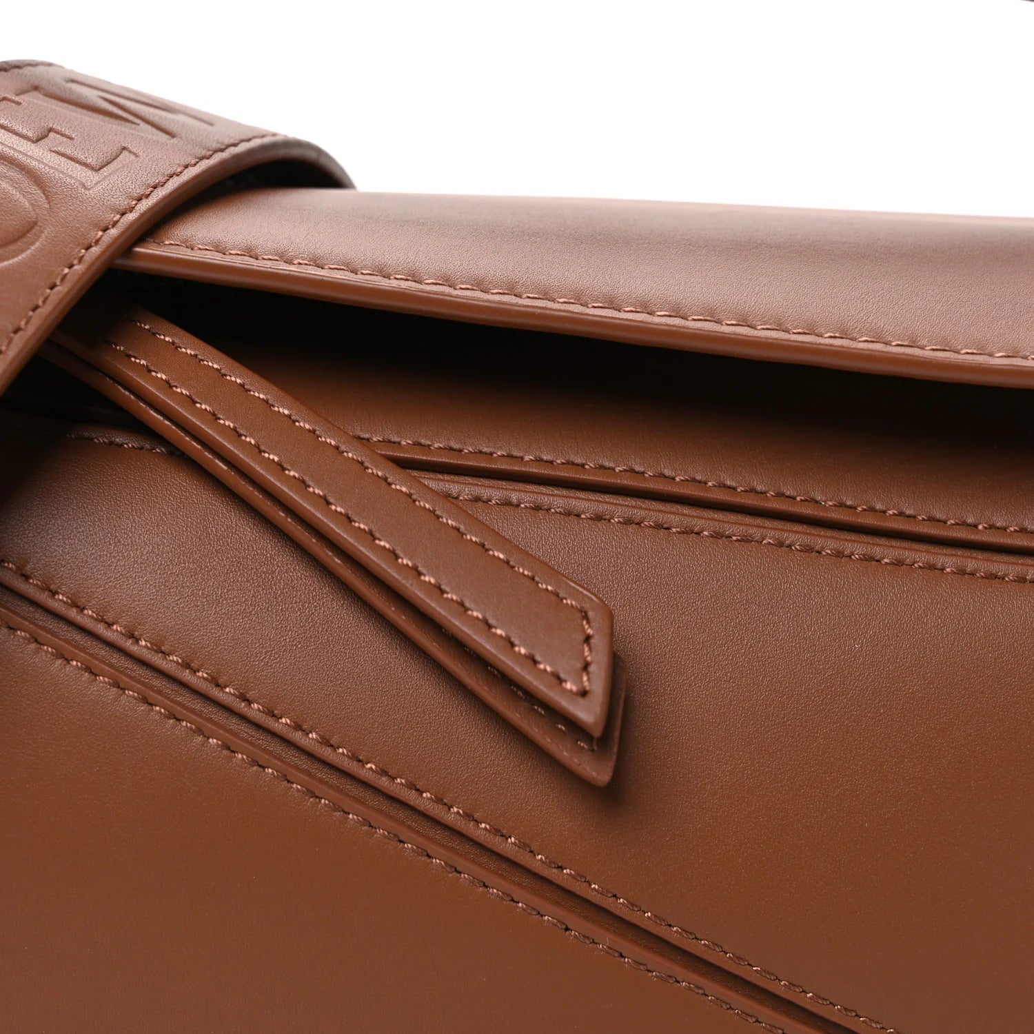 Satin Calfskin Small Puzzle Bag Pecan