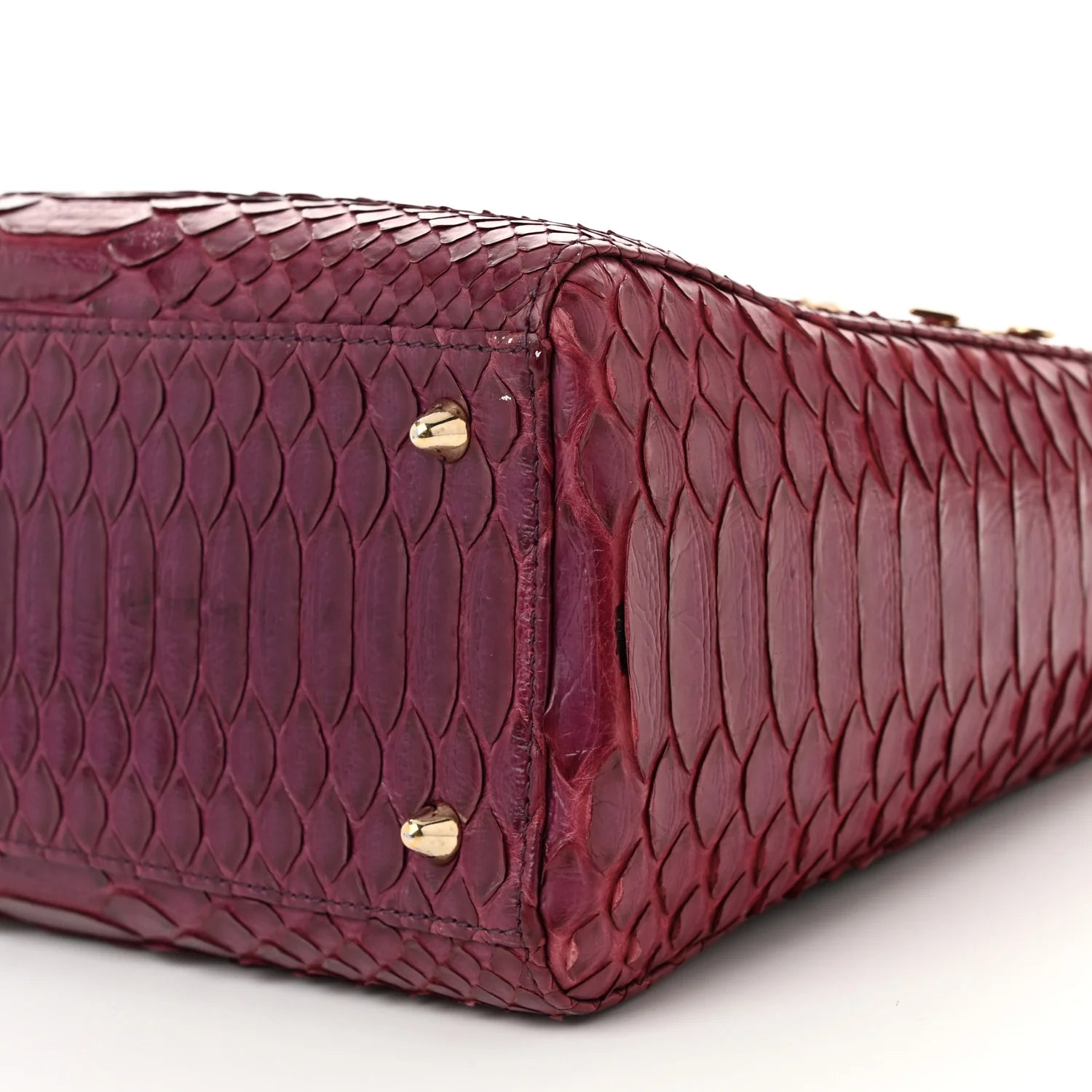 Snakeskin Medium Lady Dior Purple