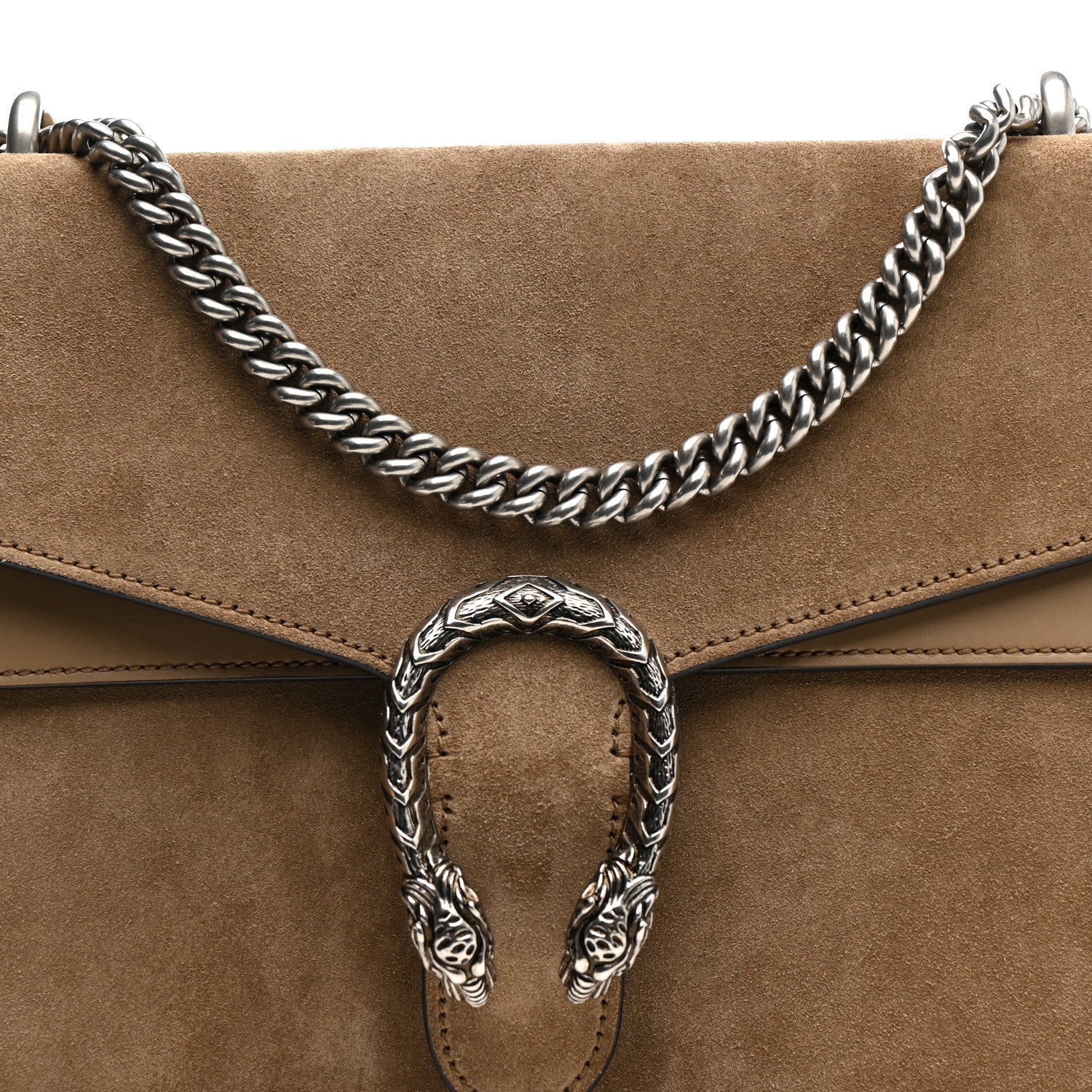 Suede Medium Dionysus Shoulder Bag Taupe