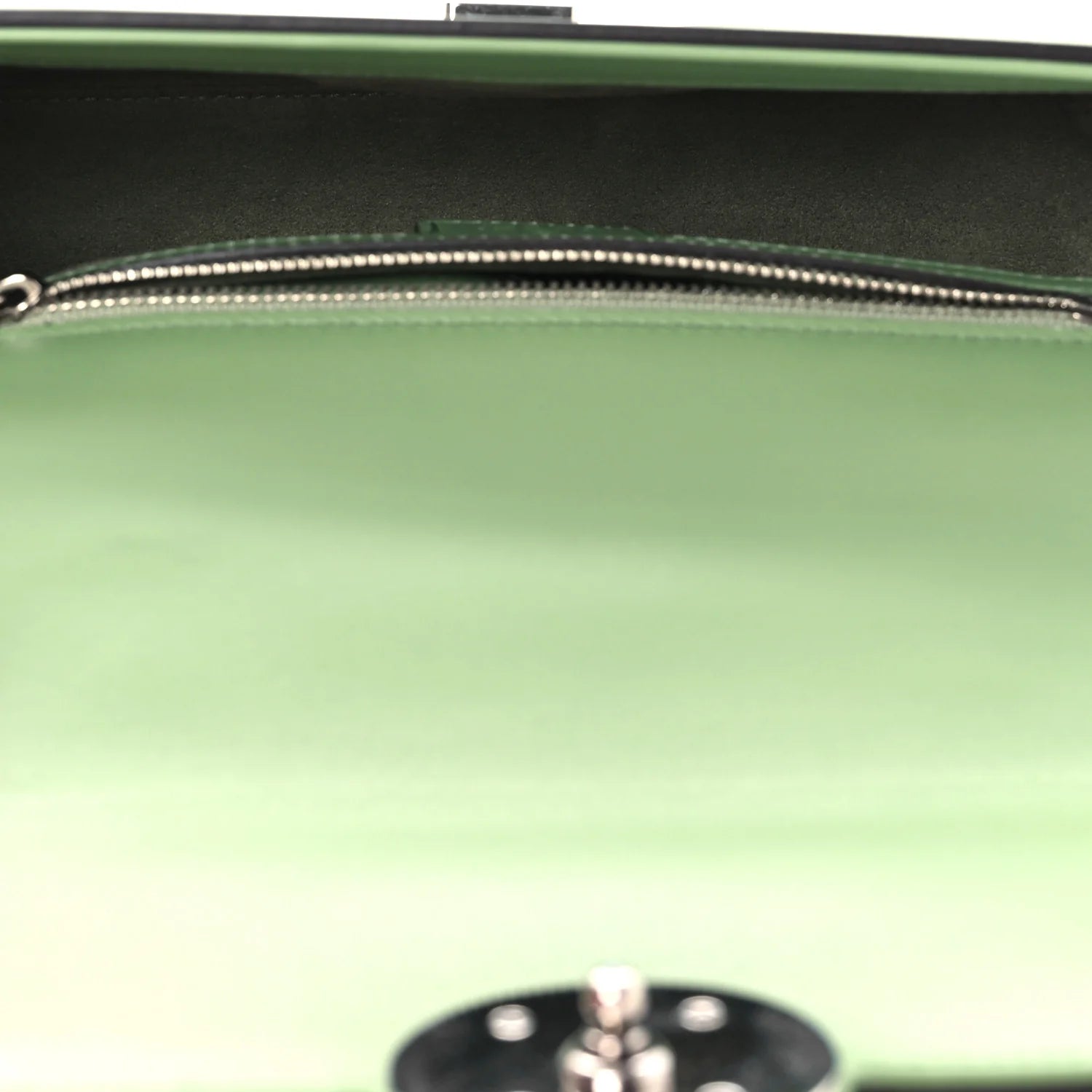 Senna Calfskin Petite GG Top Handle Shoulder Bag Green Soil Grass