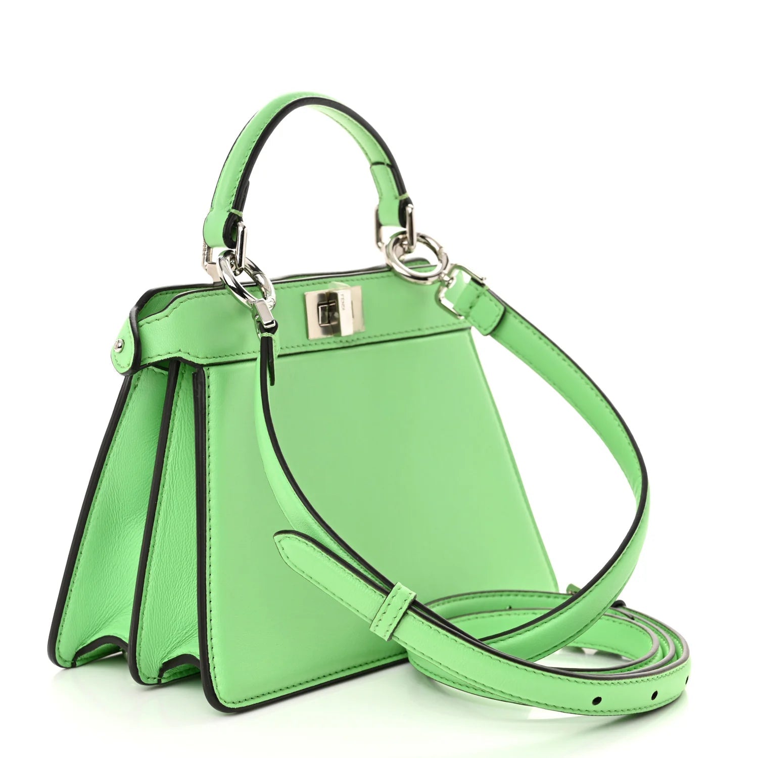 Shiny Nappa Petite Peekaboo I SEE U Satchel Edamame