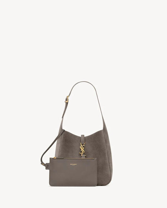 DARK GREY SUEDE LE 5 Ã¡ 7 SHOULDER BAG