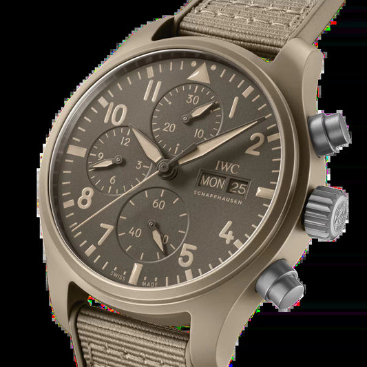 Unworn  Pilot’S Watch Chronograph 41 TOP GUN Mojave Desert, Ceramic, Titanium, 41.9Mm, Ref# IW389402, Box and Papers