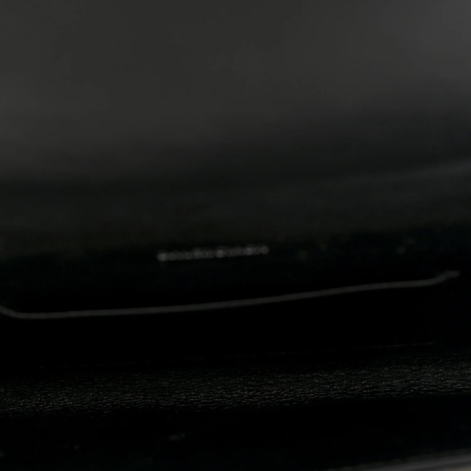 Shiny Calfskin Crocodile Embossed BB Phone Holder Wallet on Chain Black