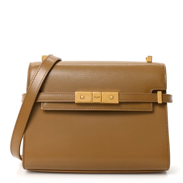 Smooth Calfskin Mini Manhattan Shoulder Bag Tabac Brown