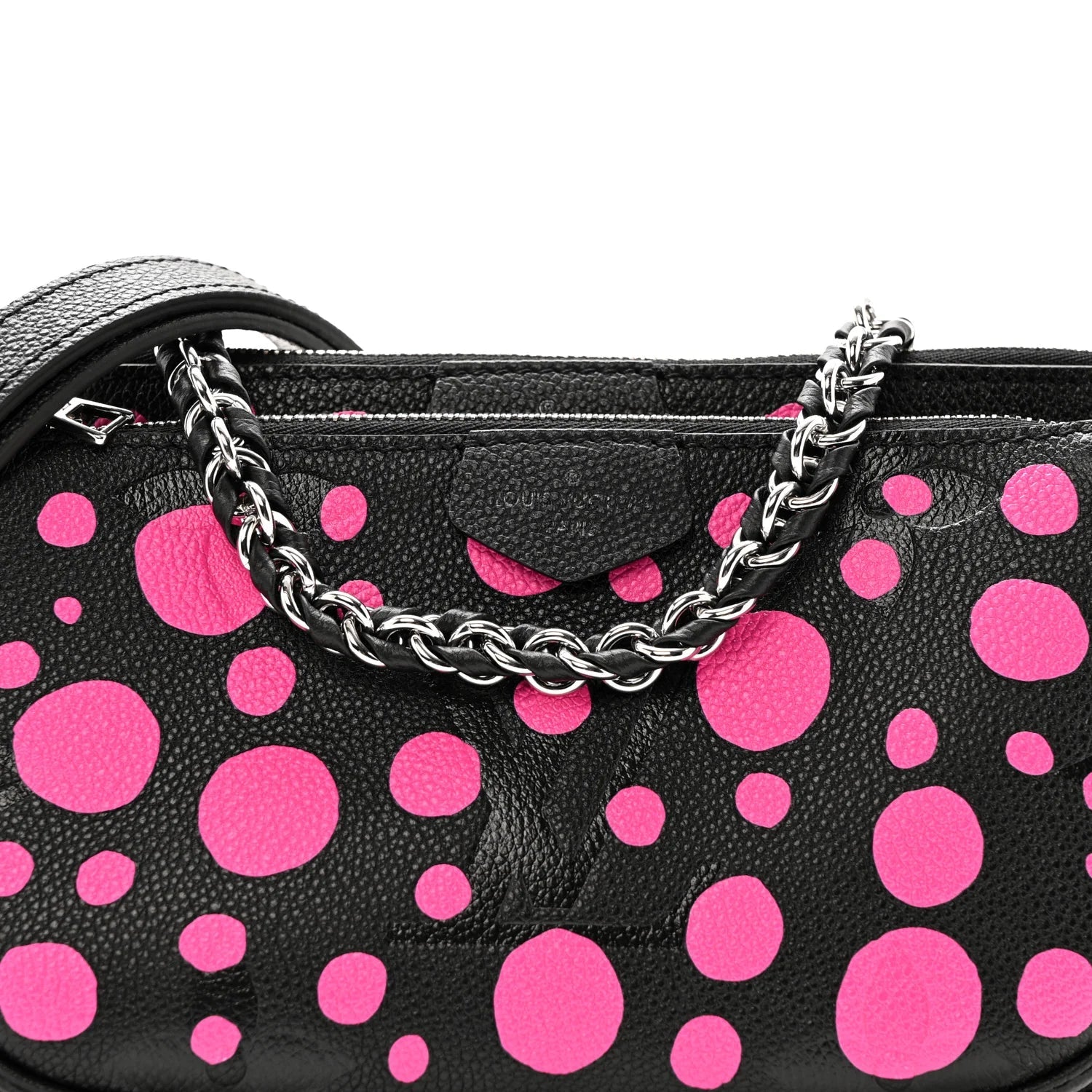 LV X YK Empreinte Multi Pochette Accessories Black Fuchsia