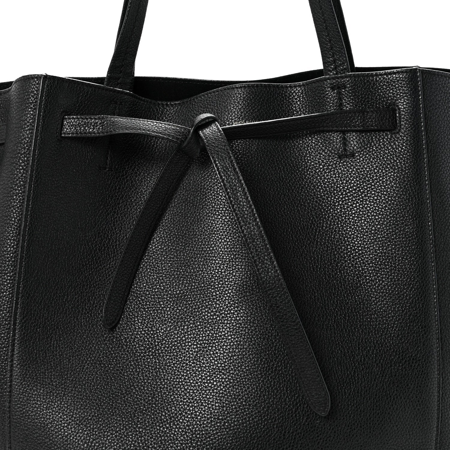 Soft Grained Calfskin Medium Belt Cabas Phantom Black