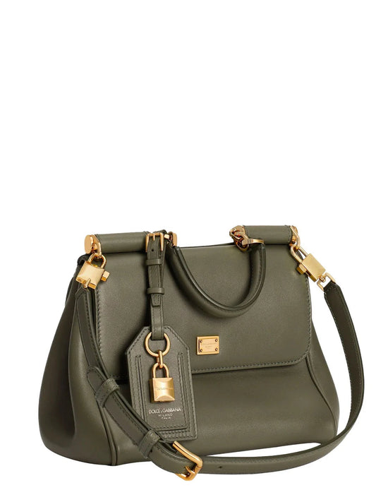 MILITARY GREEN LEATHER BAG