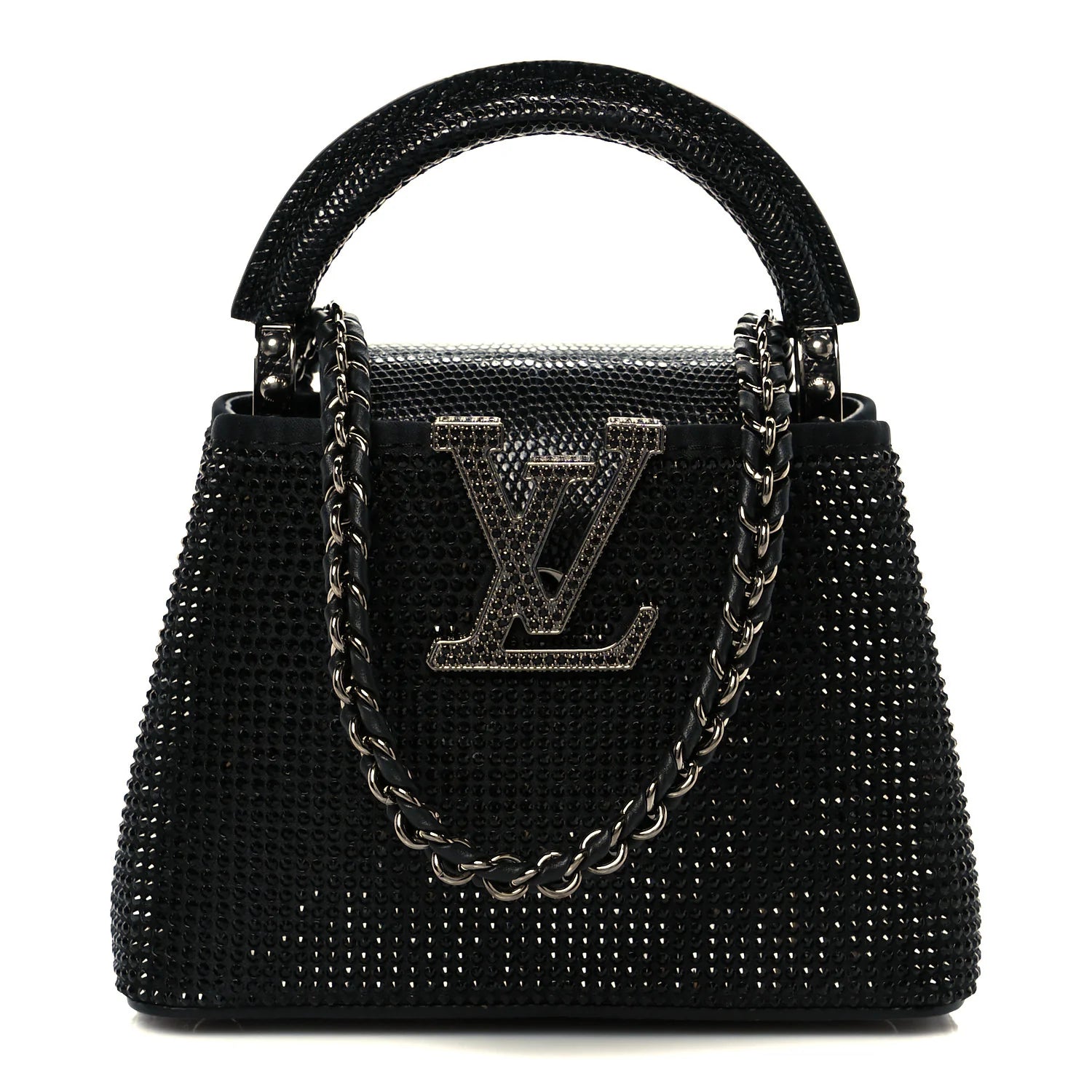 Swarovski Crystal Satin Lizard Nano Capucines Black