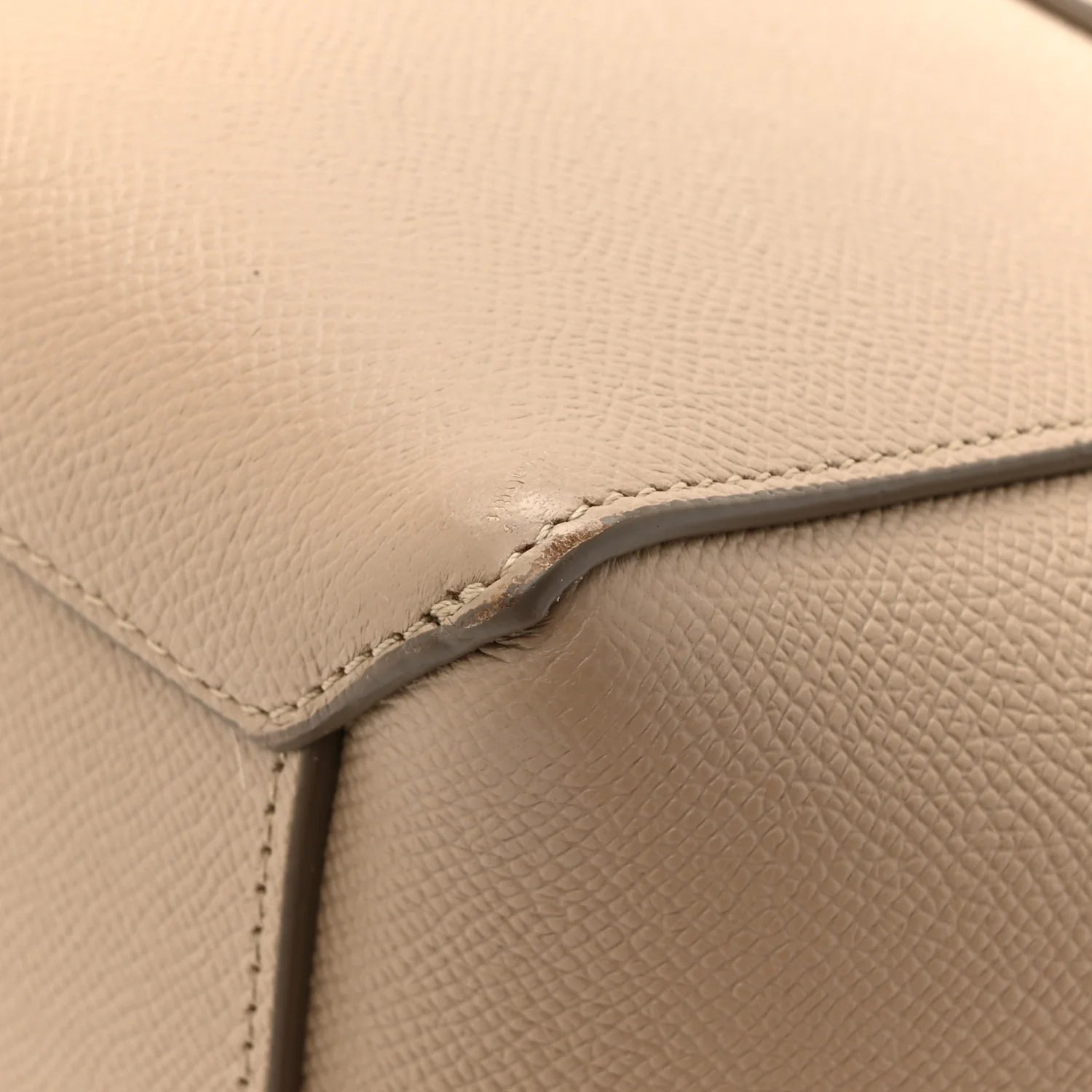 Grained Calfskin Nano Belt Bag Light Taupe