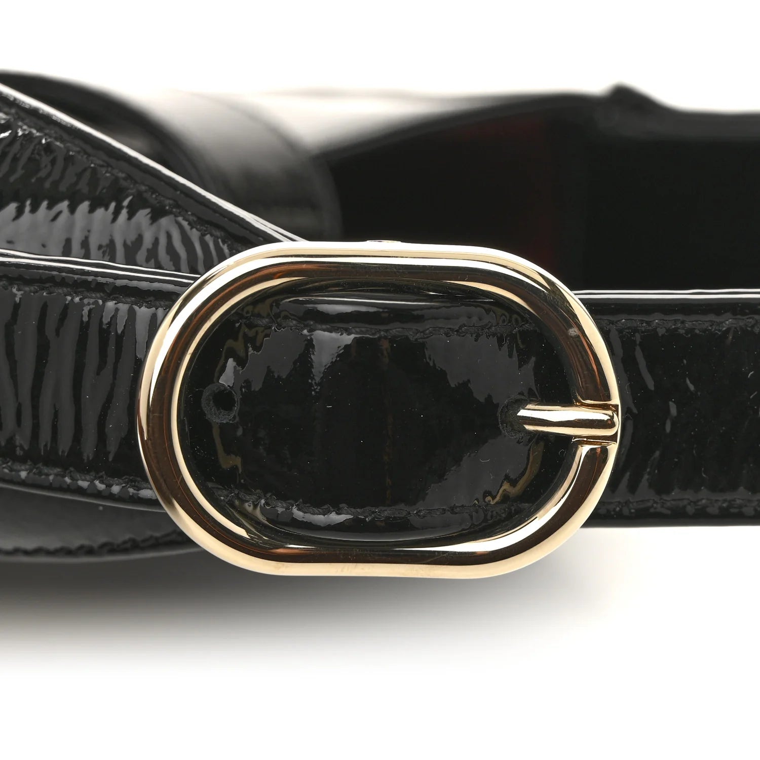 Patent Calfskin Small Jackie Shoulder Bag Black