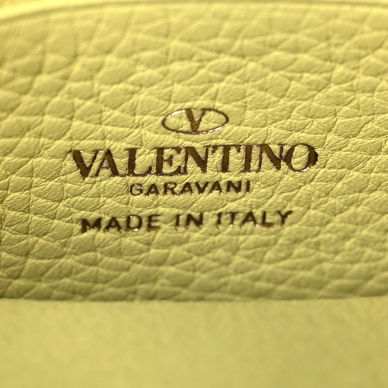 Grainy Calfskin Rockstud Crossbody Pouch Lime Sorbet