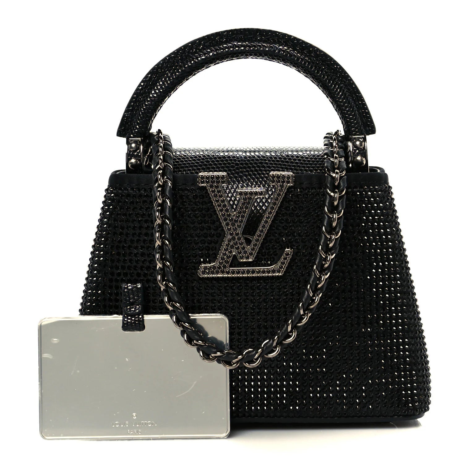 Swarovski Crystal Satin Lizard Nano Capucines Black