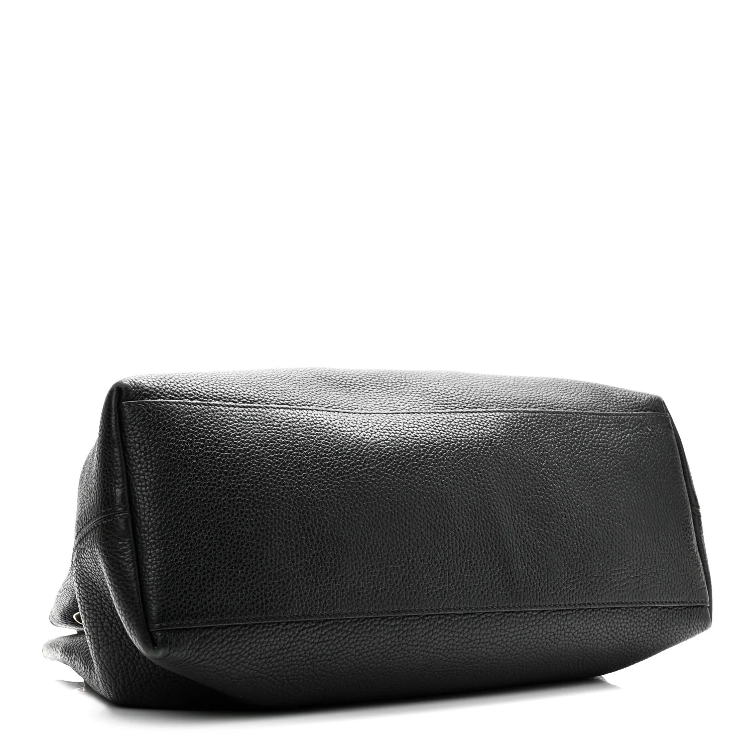 Pebbled Calfskin Medium Soho Chain Shoulder Bag Black