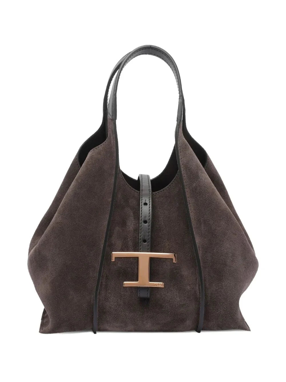 CLASSIC SUEDE LEATHER SHOULDER BAG with T-BUCKLE