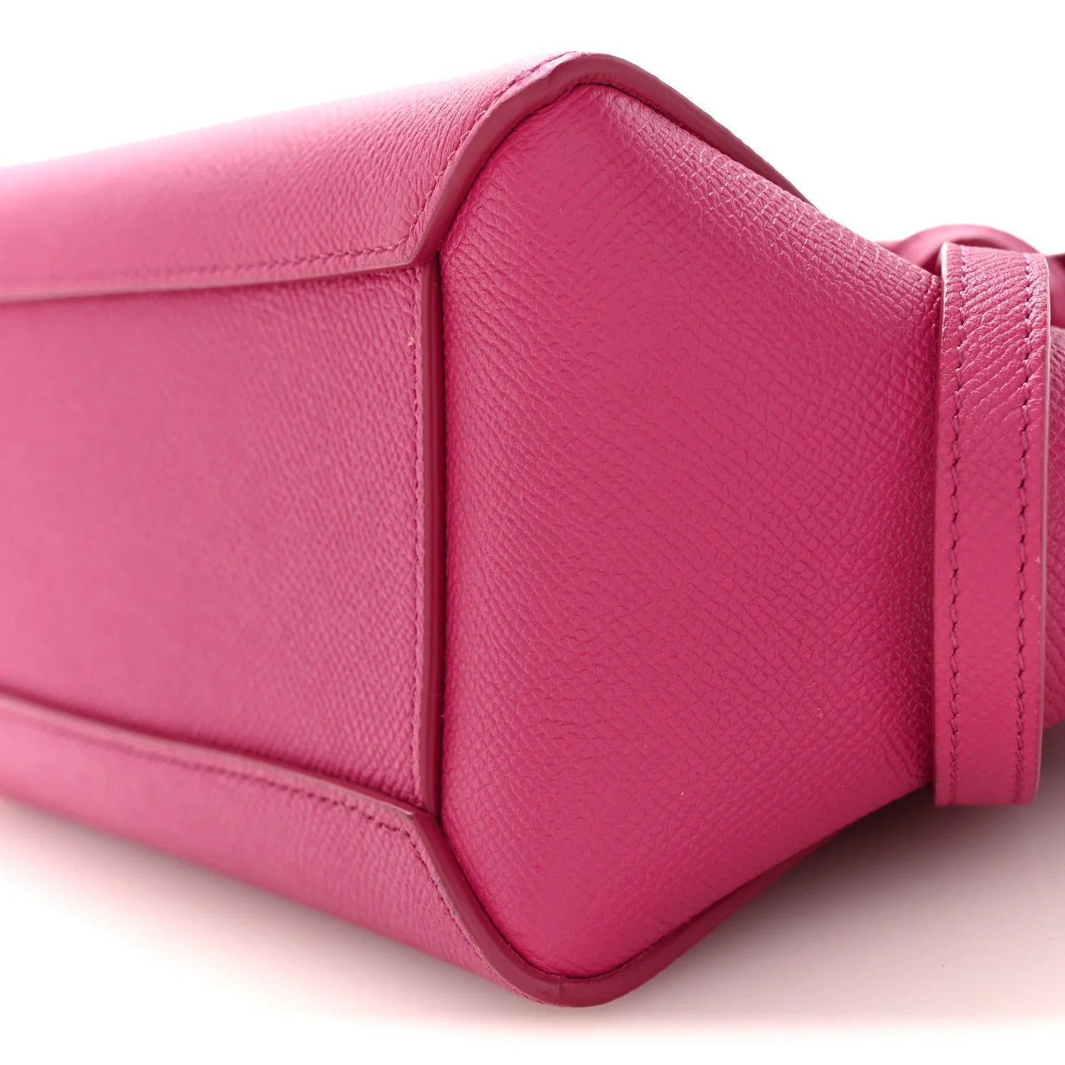 Grained Calfskin Nano Belt Bag Raspberry