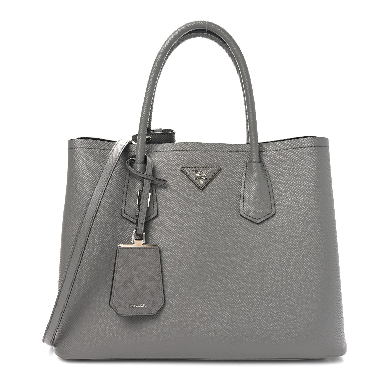 Saffiano Cuir Small Double Bag Marmo