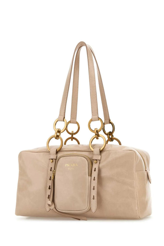 POWDER PINK LEATHER HANDBAG