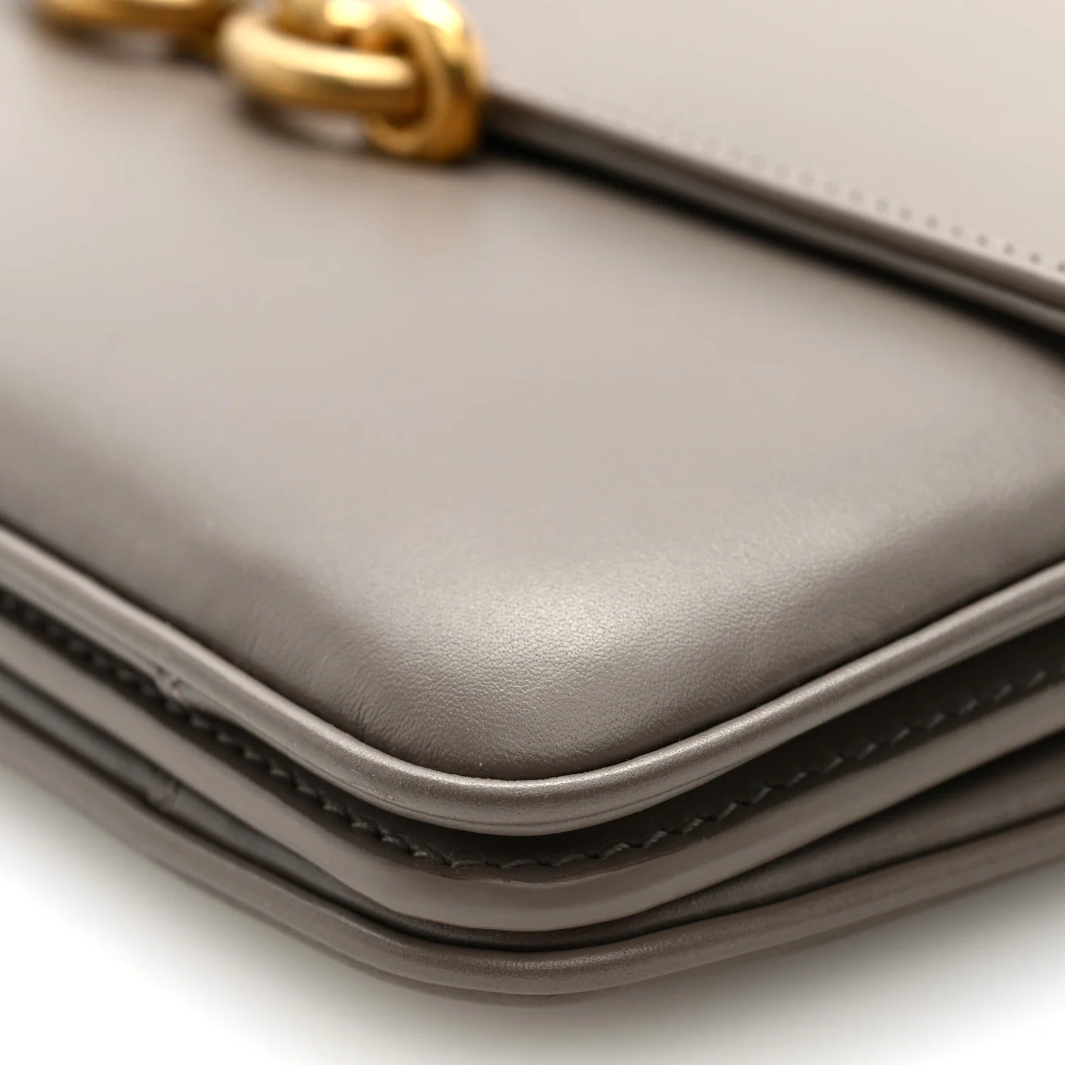 Smooth Calfskin Le Maillon Satchel Dark Beige