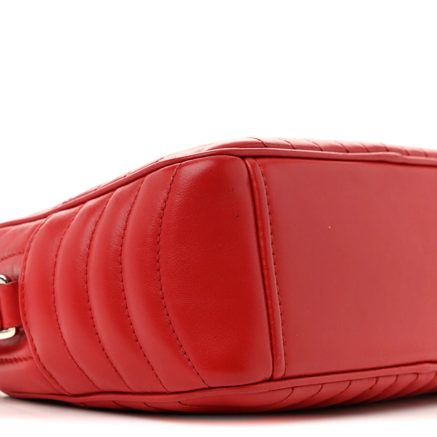 Soft Calfskin Diagramme Camera Bag Rosso