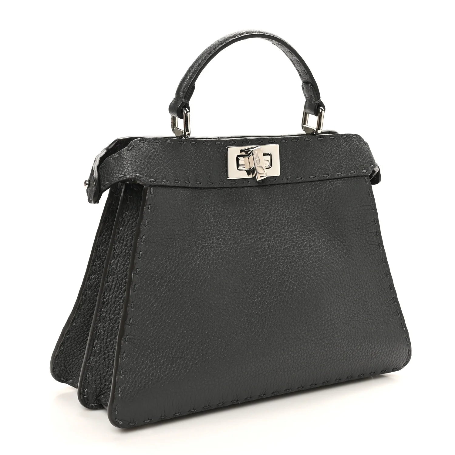 Cuoio Romano Selleria Chamois Small Peekaboo I SEE U Satchel Asfalto Camelia