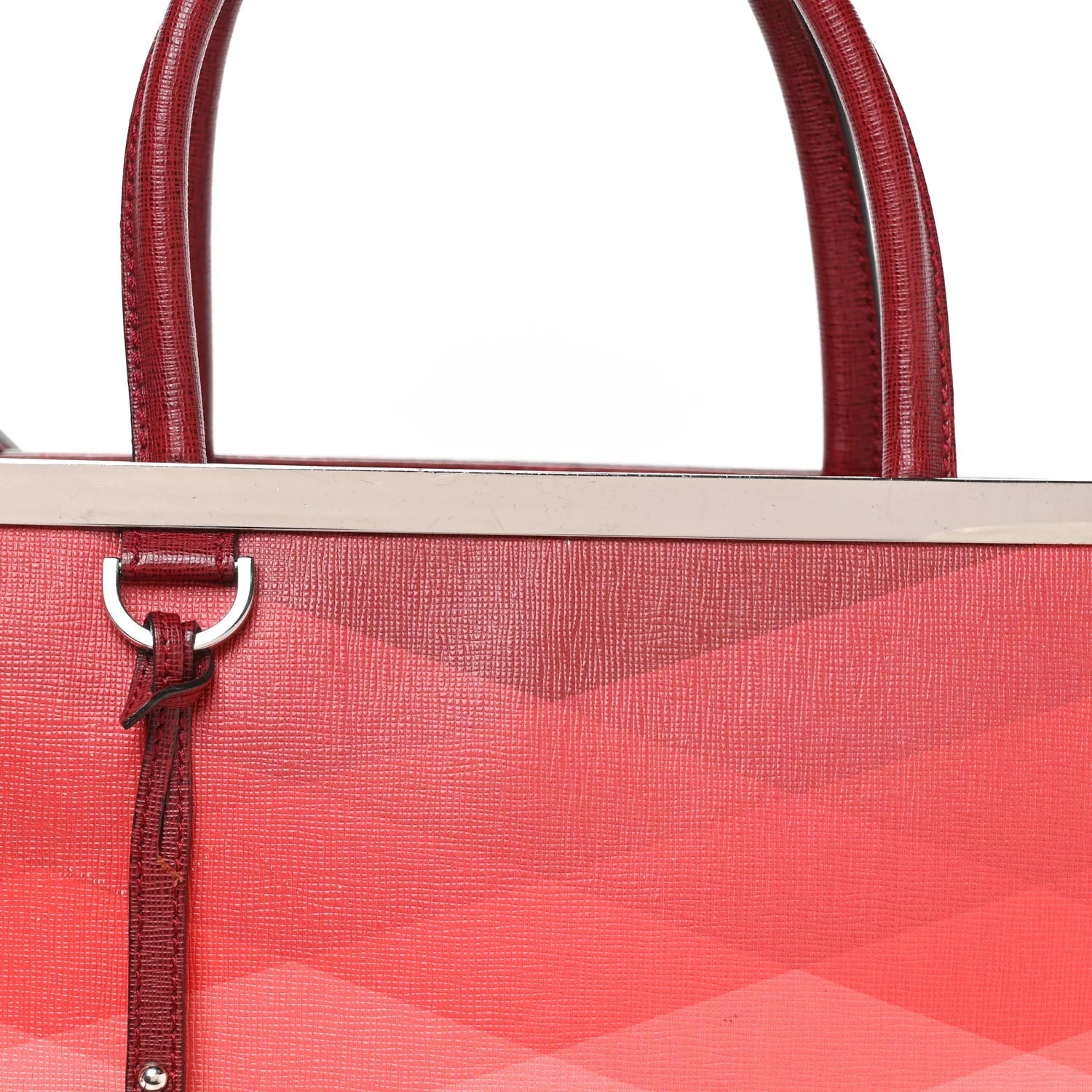 Vitello Elite Geometric Degrade Regular 2Jours Tote Red