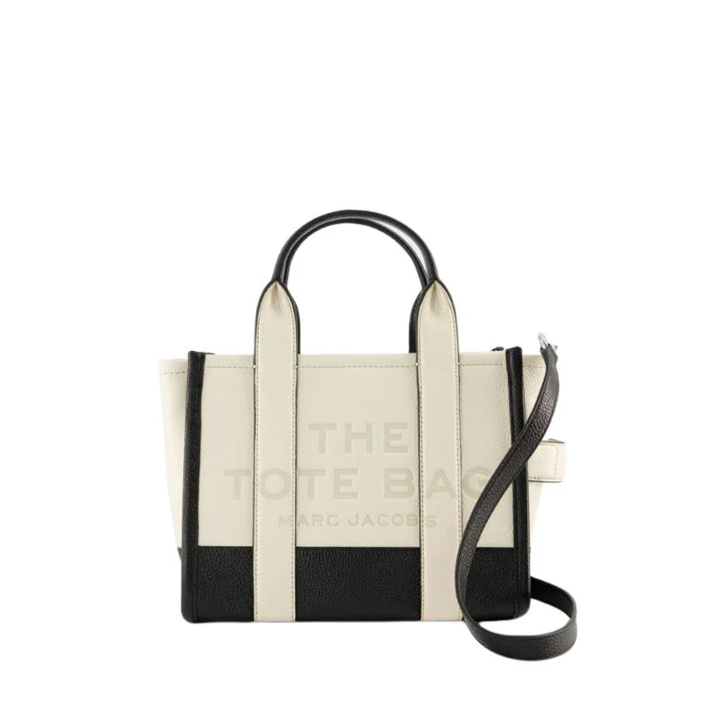 TWO-TONE LEATHER SMALL the TOTE BAG HANDBAG