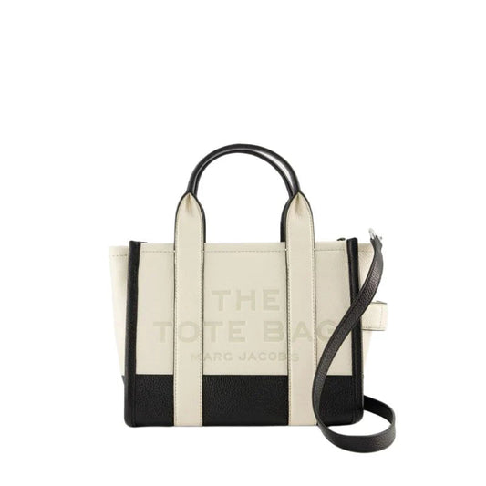 TWO-TONE LEATHER SMALL the TOTE BAG HANDBAG