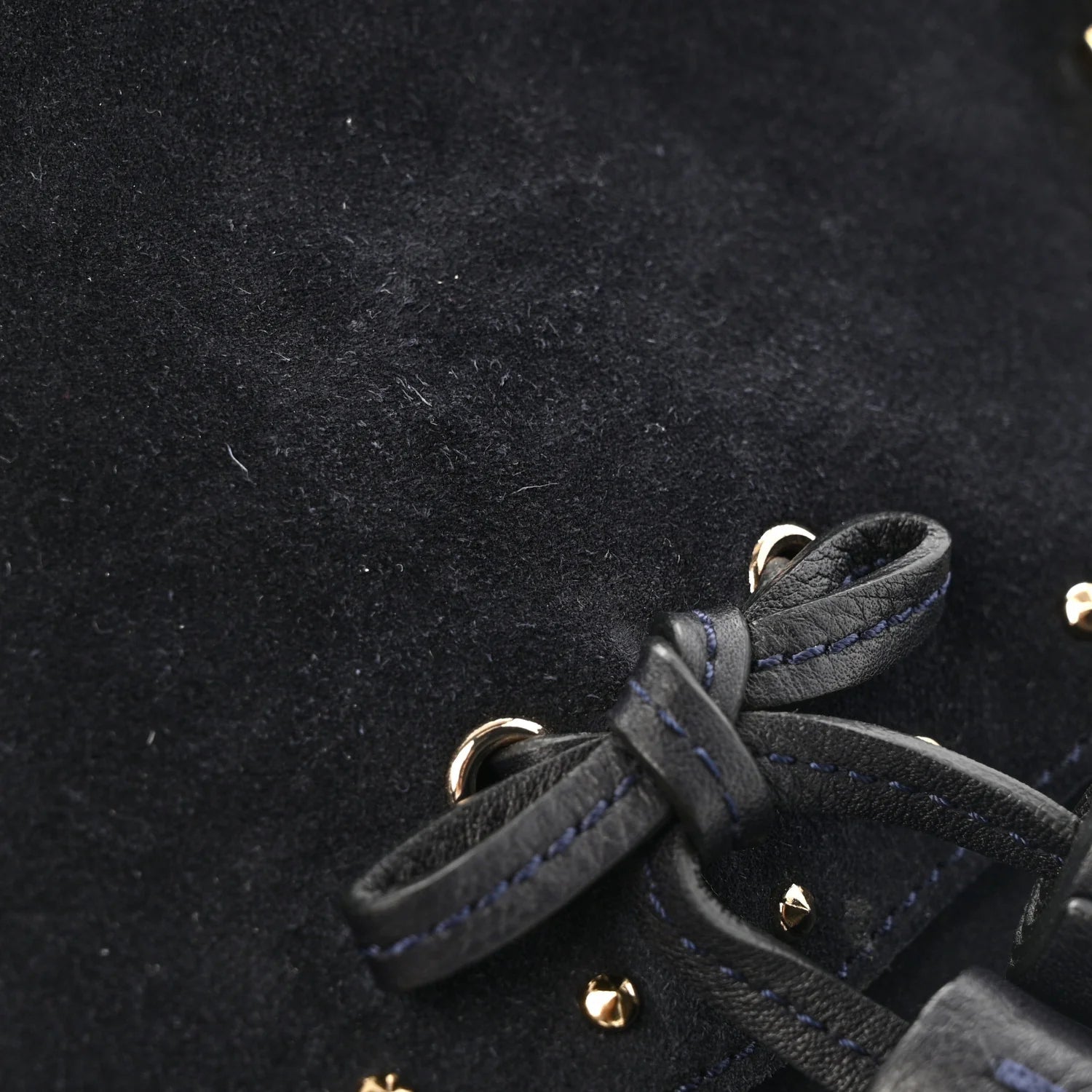 Heavy Suede Alexa Tassel Satchel Ink Blue