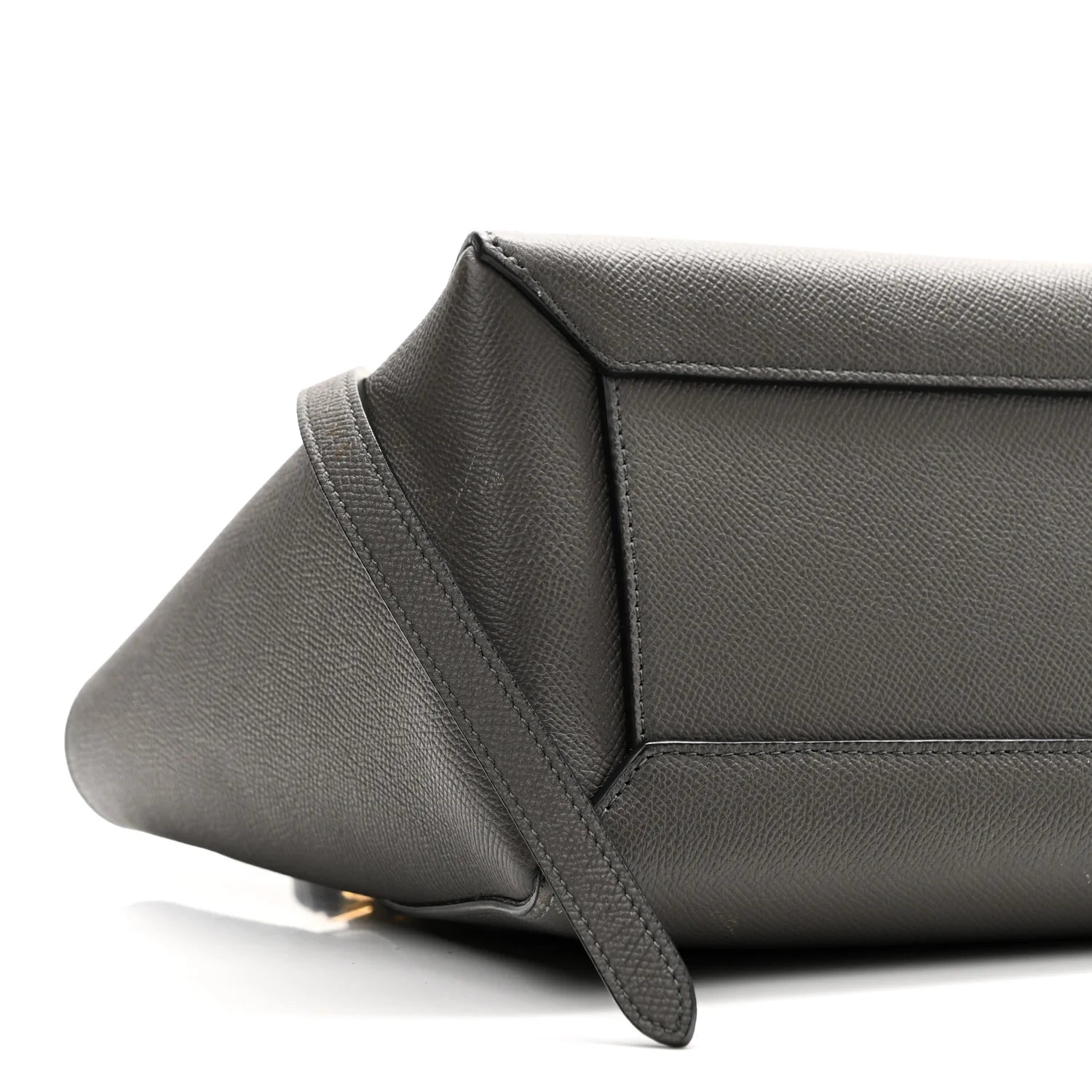 Grained Calfskin Micro Belt Bag Grey