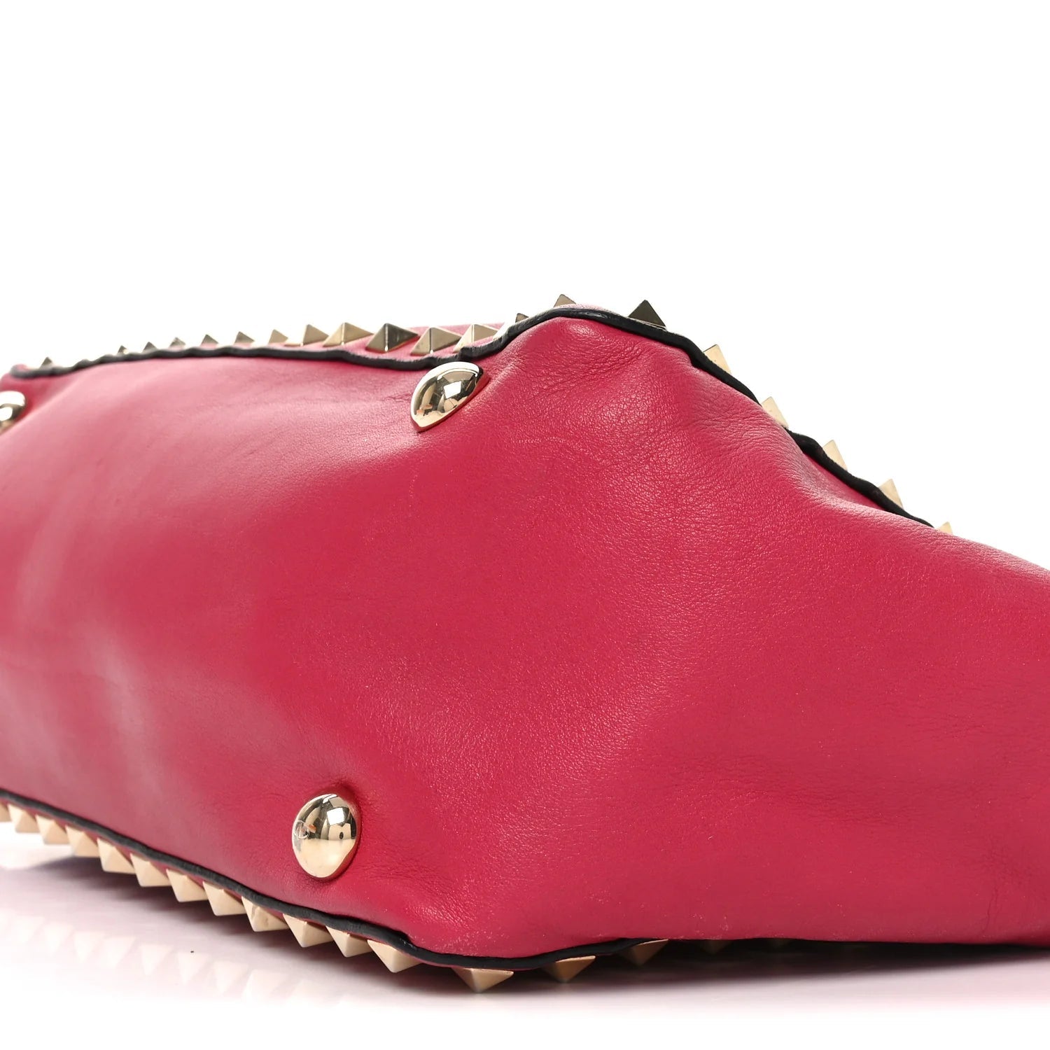 Vitello Small Rockstud Tote Cyclamin