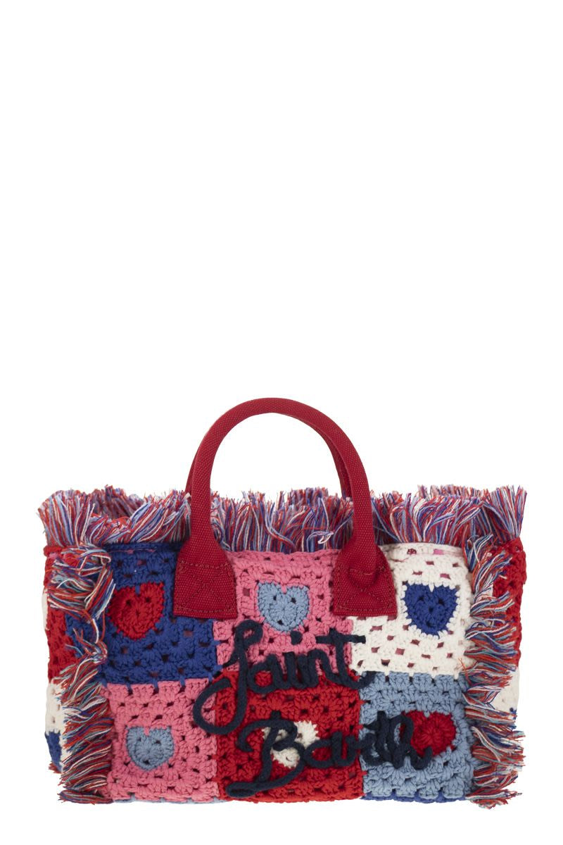 COLETTE CROCHET - HANDBAG with CROCHET FLOWER PATCH
