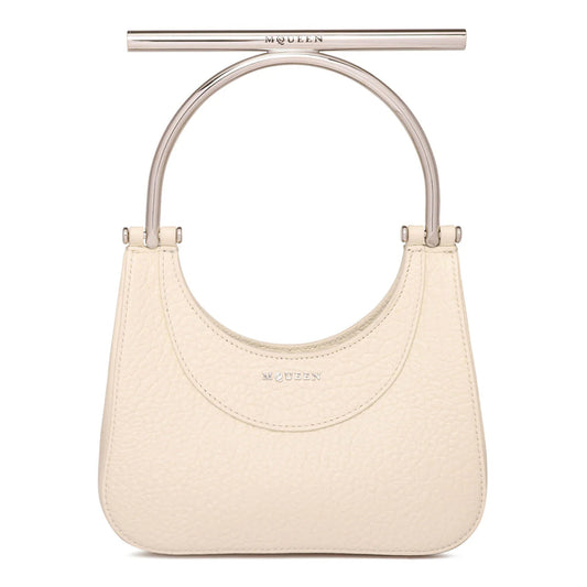 CREAM SILVER LAMB SKIN BAGS