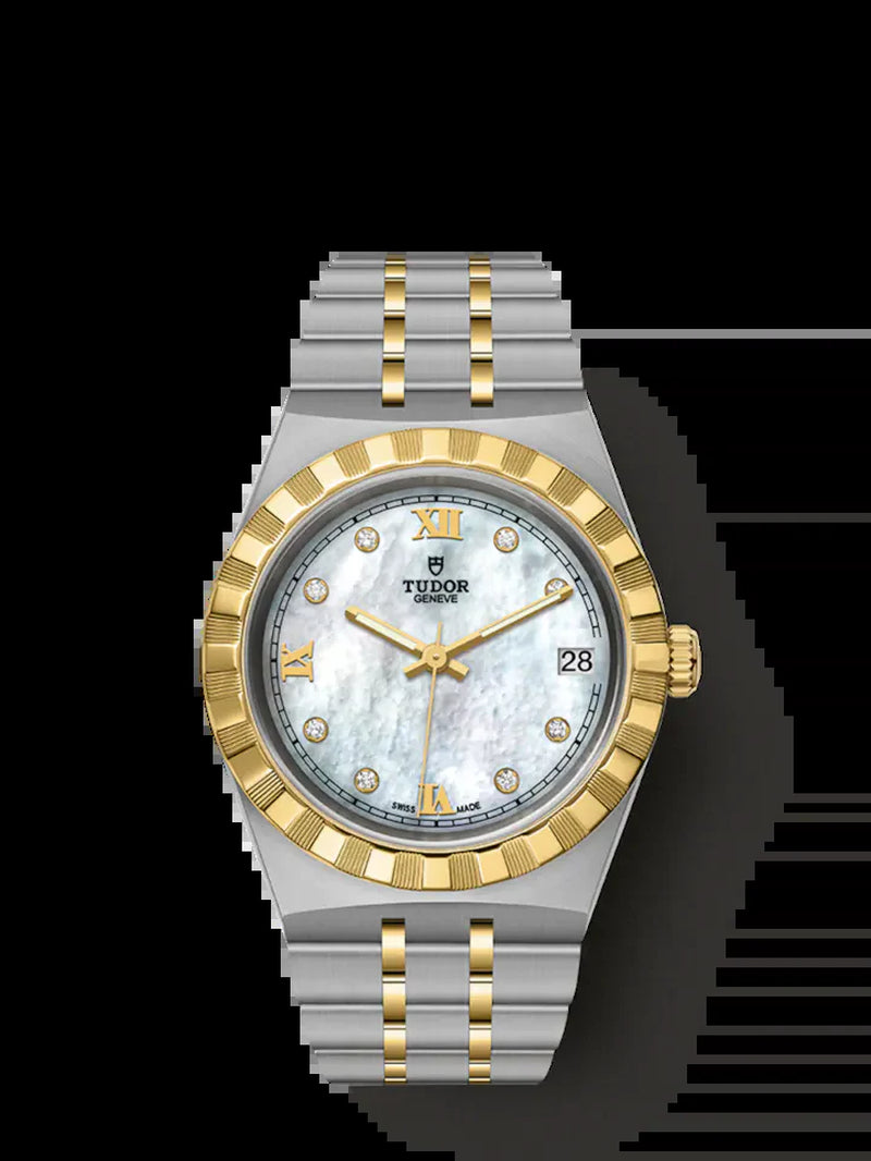Royal, Stainless Steel and 18K Yellow Gold with Diamond-Set, 34Mm, Ref# M28403-0007