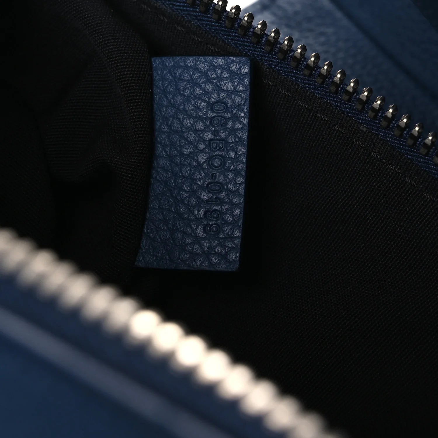 Grained Calfskin Mens Saddle Bag Navy Blue