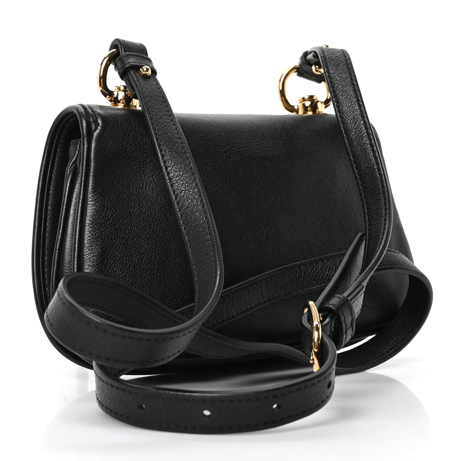 Roxy Calfskin Web Mini Blondie Shoulder Bag Black