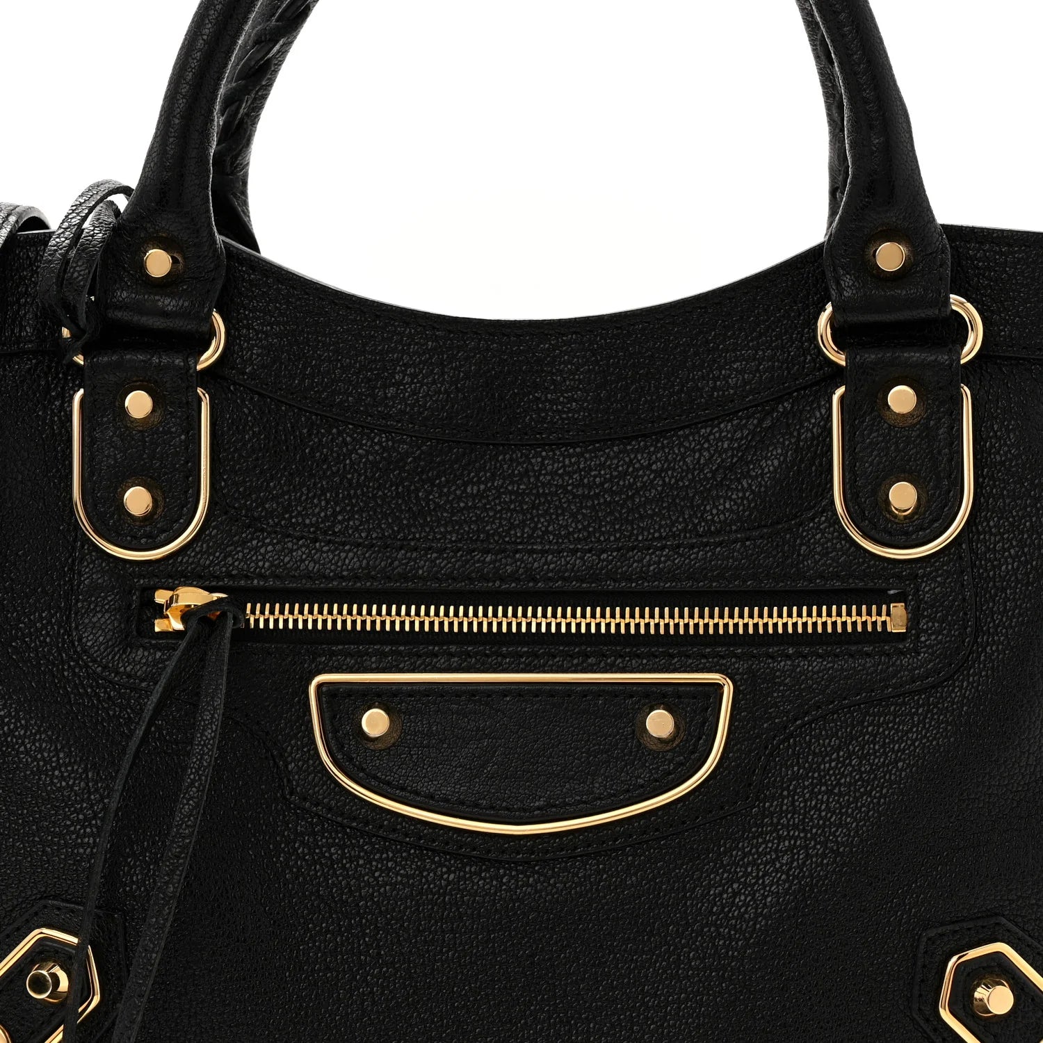 Chevre Gold Metallic Edge Hardware Town Black