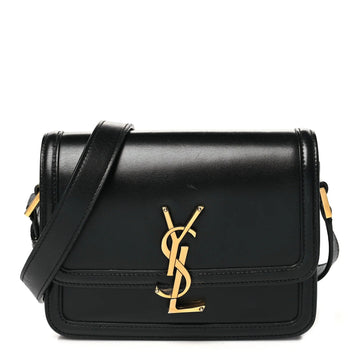Smooth Calfskin Small Solferino Satchel Black