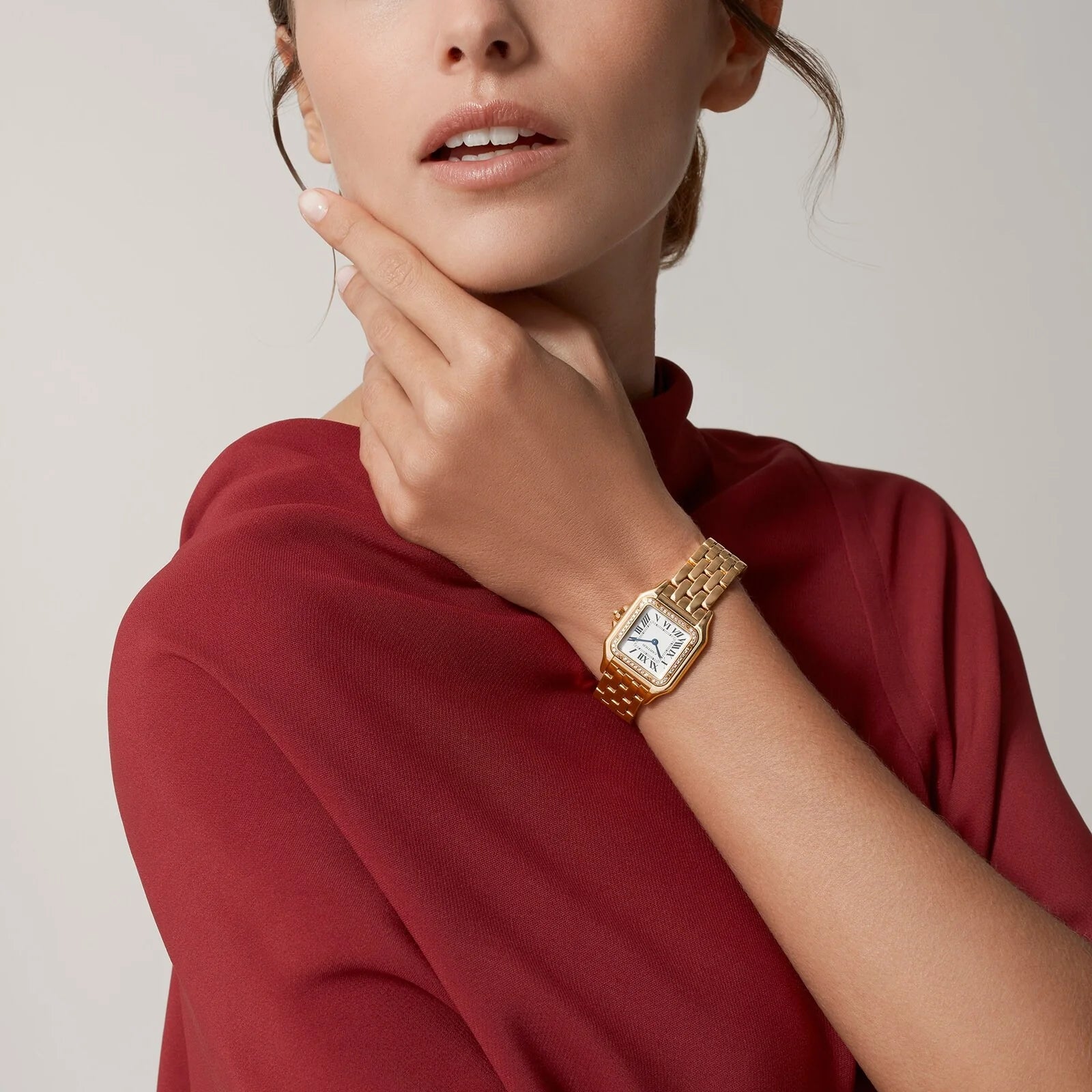 Unworn  Panthère De  Medium, 18K Rose Gold, Diamonds, 27Mm X 36Mm, Ref# WJPN0009, Box and Papers