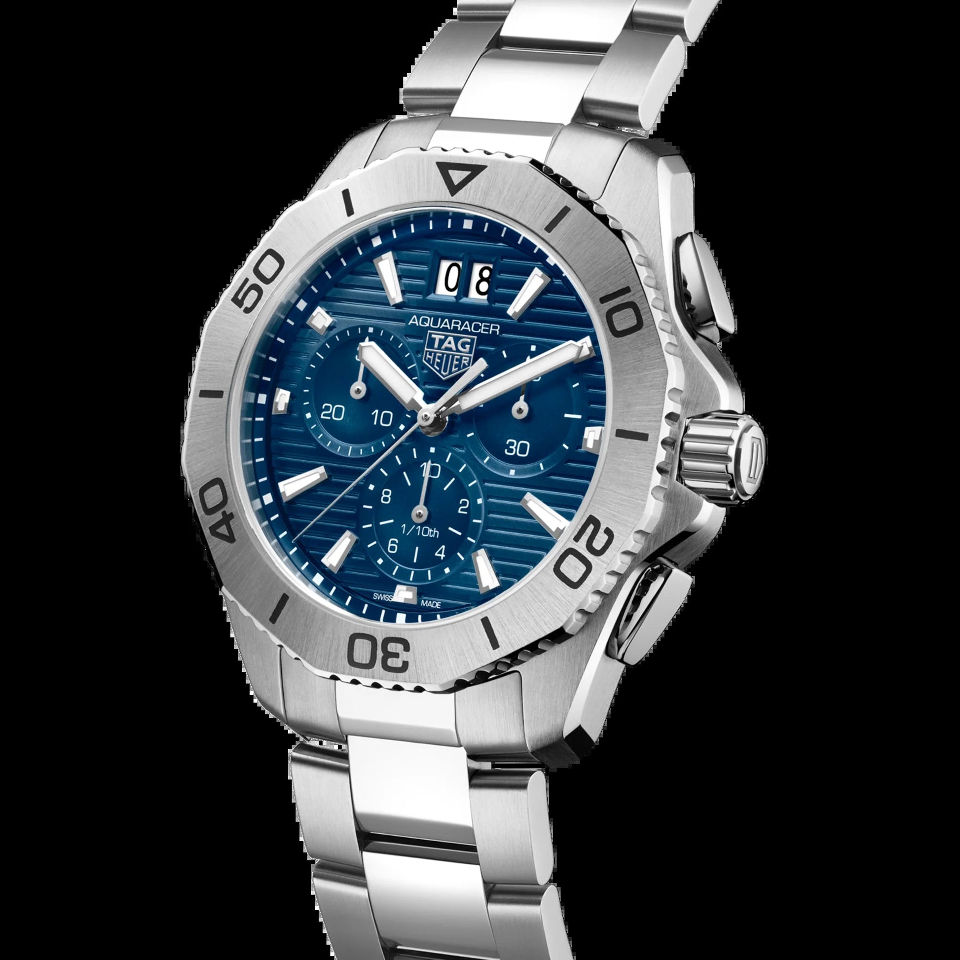 Unworn  Aquaracer Professional 200 Chronograph, Stainless Steel, Ref# CBP1113.BA0627, Box & Papers