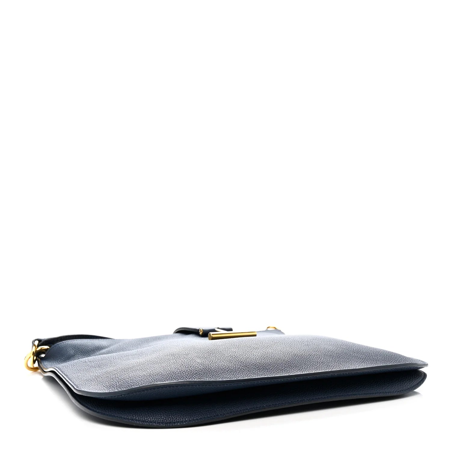 Grained Calfskin Large Tara Crossbody Denim Blue