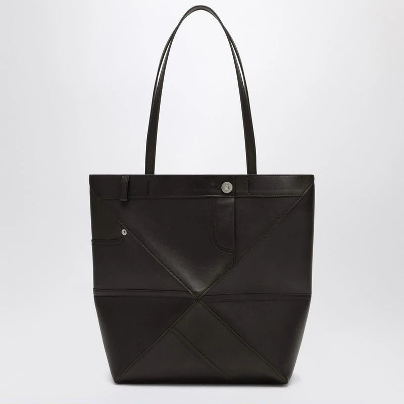 MEDIUM PUZZLE FOLD PANTA TOTE BAG in VINTAGE BROWN