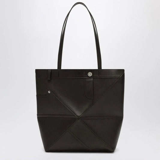 MEDIUM PUZZLE FOLD PANTA TOTE BAG in VINTAGE BROWN