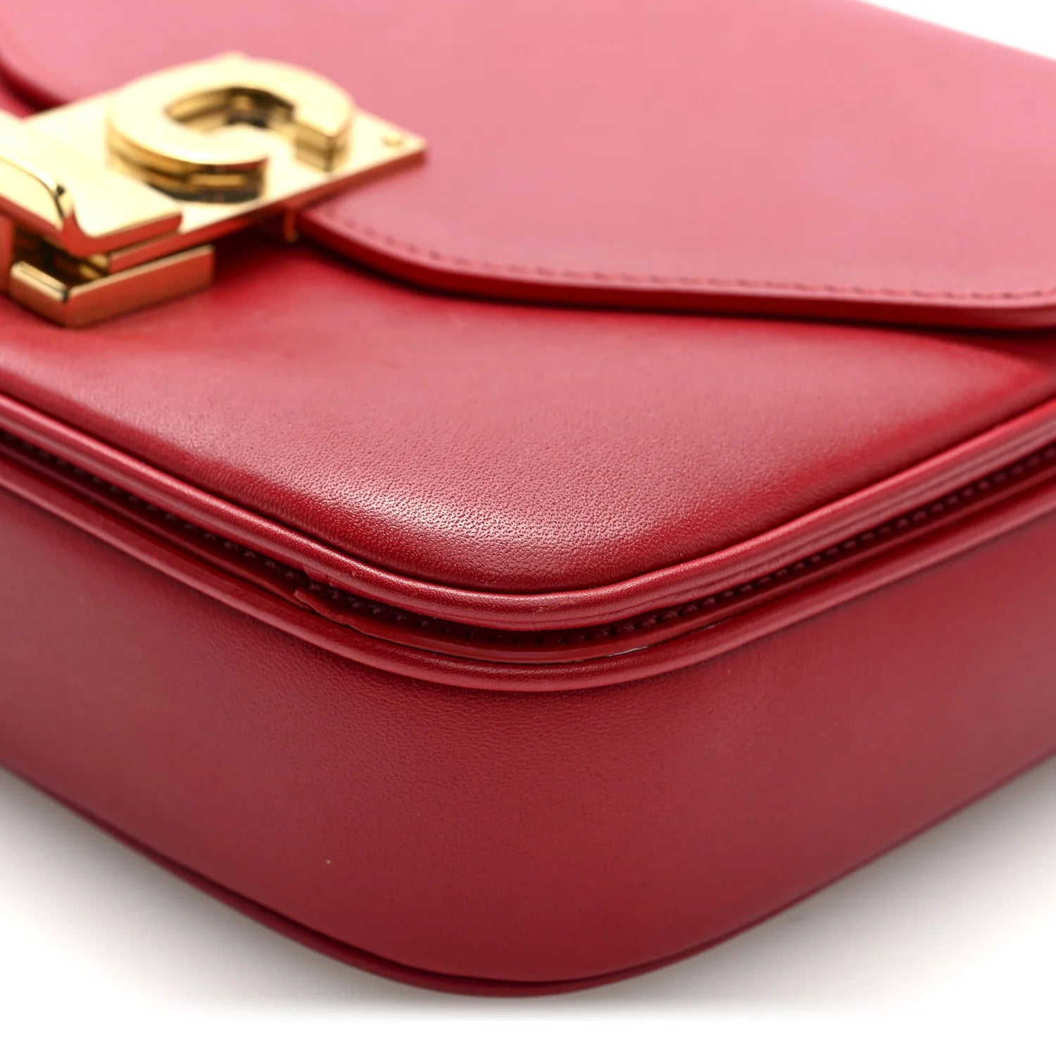 Shiny Calfskin Small C Bag Red