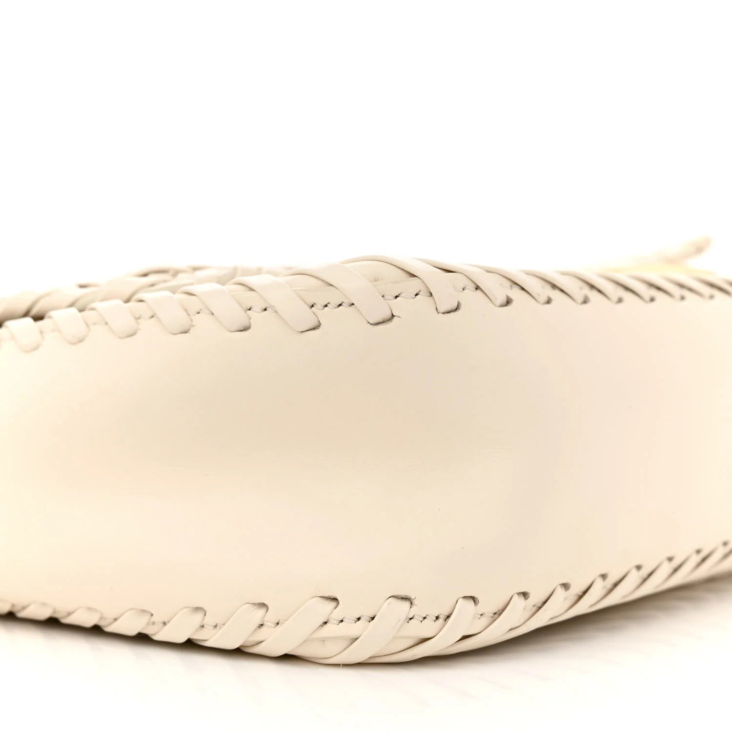 Vitello King Ceylon Woven Baguette White Ice